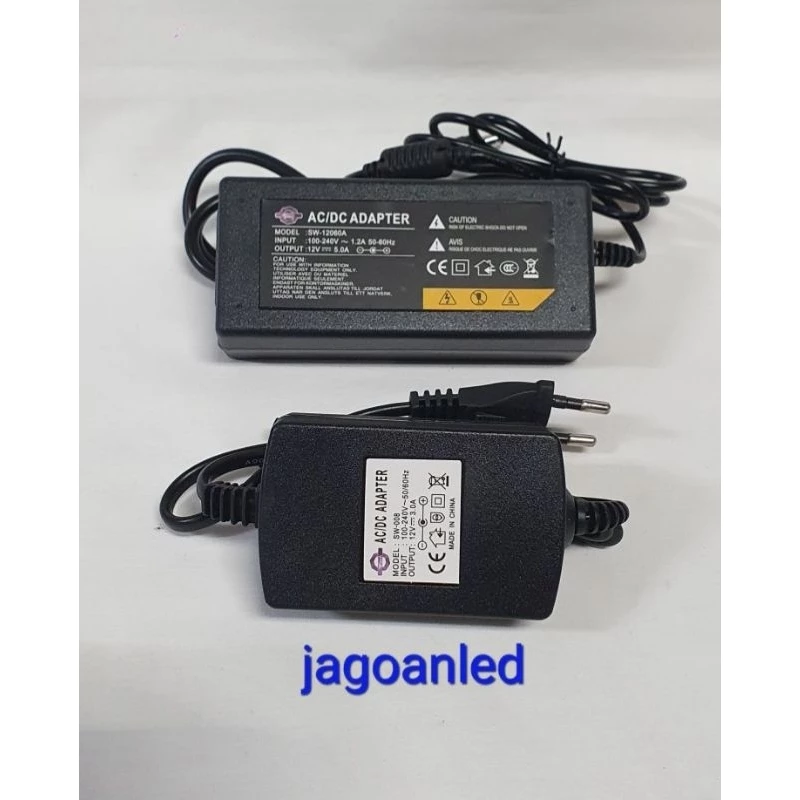 Adaptor DC 12V 3A 5A Trafo Adapter Power Supply untuk LED Strip