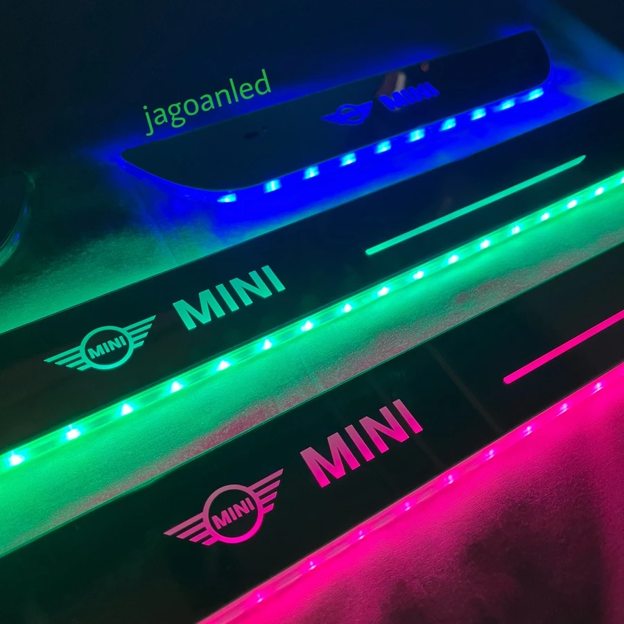 Door Sill Plate Scuff Pintu Samping Mini Cooper 4 pcs LED Pixel RGB