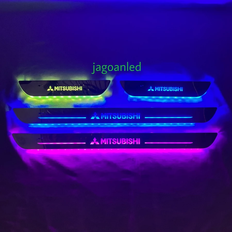 Door Sill Plate Scuff Pintu Samping Mitsubishi 4 pcs LED Pixel RGB Magnet