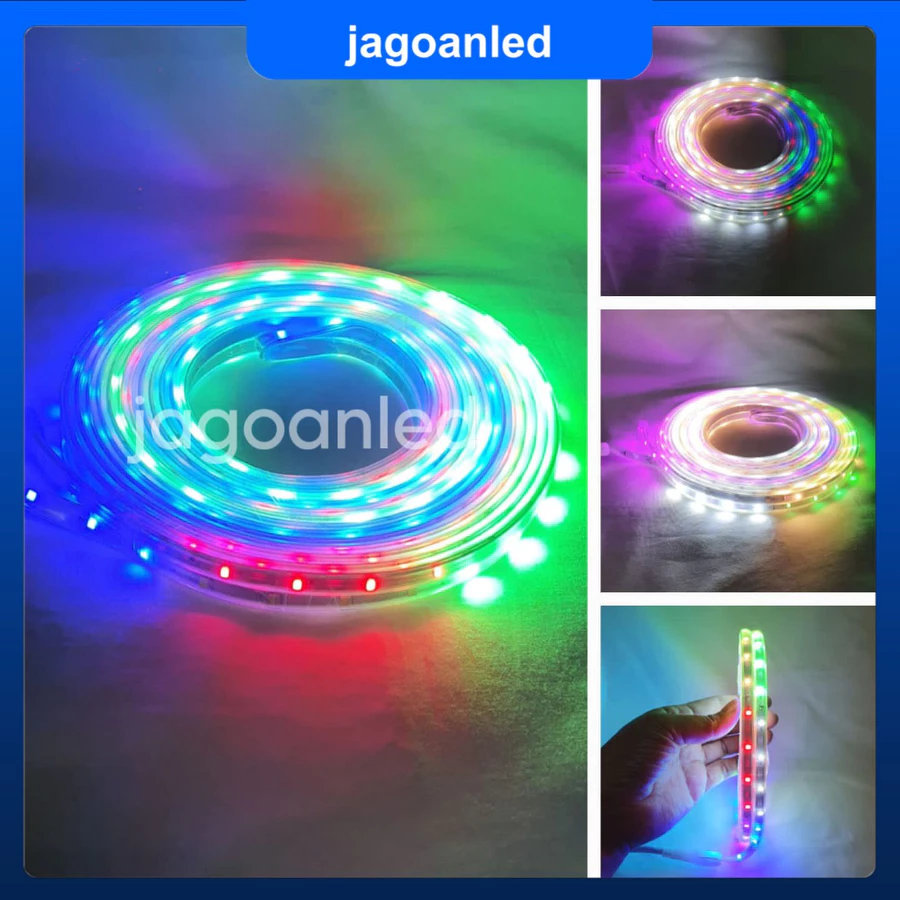 Lampu Led Strip Selang 3528 2853 Merah Putih / RGB Warna Warni 220V