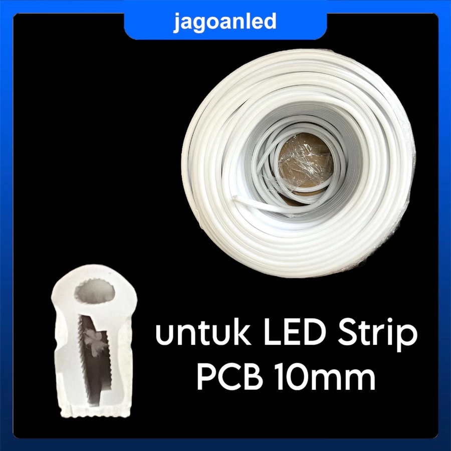 Selang LED Alis PCB 10mm Selongsong Karet Silicone Tube 8x17mm IP67