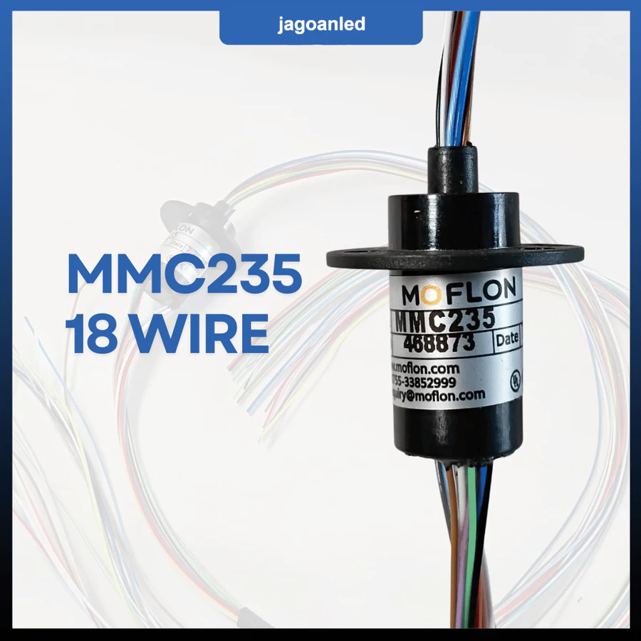 Rotating Cable Small Slip Ring With Flange OD 12.5mm 18 Wire 2A MMC235